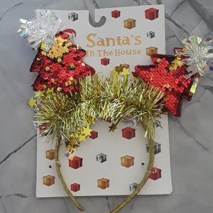 Santa's in the House Decorative Holiday Headband